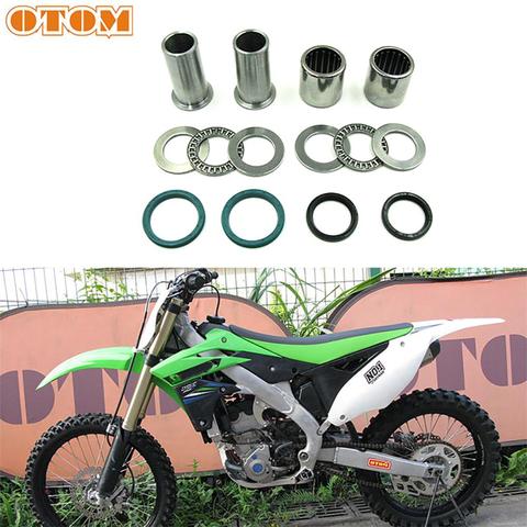 OTOM-Kit de buje de rodamiento de horquilla plana para motocicleta, juego de sello de aceite para KAWASAKI KX250F KX450F KLX450R, piezas de mantenimiento de motocross ► Foto 1/6