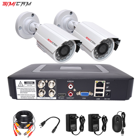 Kit de sistema de seguridad cctv, grabadora de vídeo HD, DVR, cámara de monitoreo de seguridad AHD, 1MP/2MP, 1080P, videovigilancia remota ► Foto 1/6