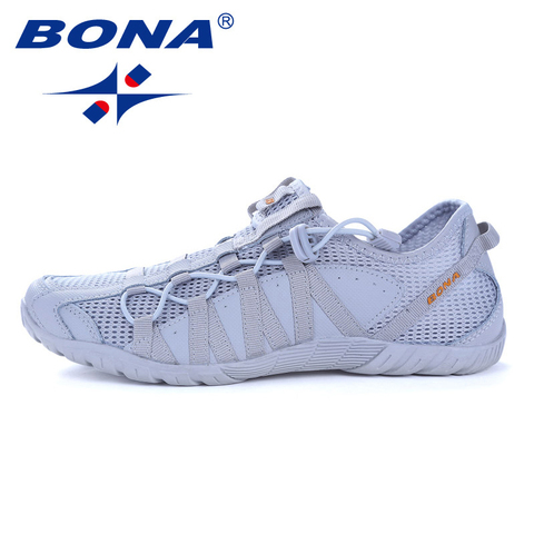 BONA-zapatillas de correr con cordones para hombre, zapatos atléticos para exteriores, transpirables, de malla, para caminar y trotar, talla máxima 36-50 ► Foto 1/6