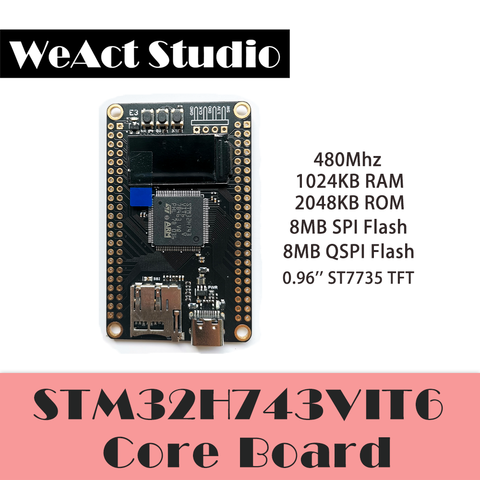 WeAct STM32H7 STM32H743 STM32H743VIT6 STM32 Junta Flash 2M 1M RAM aprendizaje BoardCompatible Openmv ► Foto 1/3