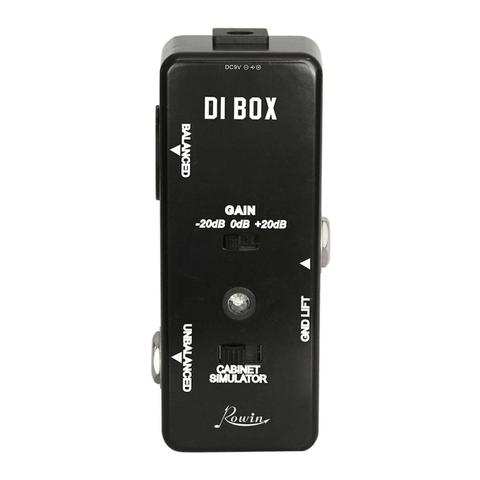 Rowin LEF-331 DI BOX caja de entrada directa inteligente con distorsión ultra baja, que transmite silenciosamente el sonido de la guitarra o el bajo directamente t ► Foto 1/5