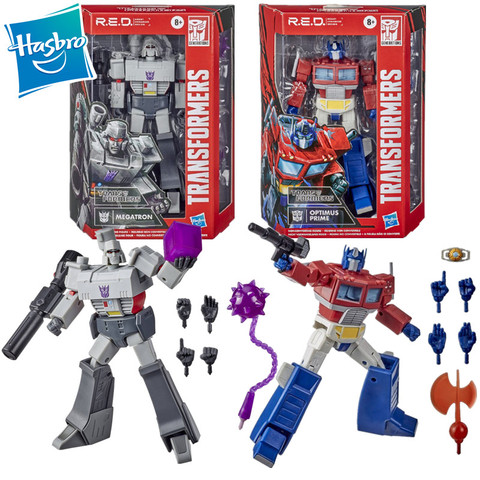 Hasbro Transformers de juguete R E D Figura de acción de Héroe de acero serie G1 Optimus Prime Megatron, juguete indeformable de 6 pulgadas ► Foto 1/4