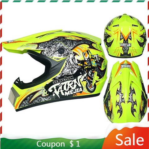 Kask Capacete-Cascos cruzados para Motocicleta, Motocross, para niños, Kaski, Motocyklowe, Casco, Hombre ► Foto 1/6