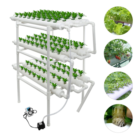 Equipo de cultivo sin aire para la familia balcón tipo de tubería verduras hidropónicas jardinera automática flor hidropónica standvegetable ► Foto 1/6