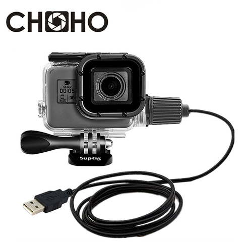 Carcasa impermeable para Gopro Hero 5, 6, 7, negro, de 30M cable de carga, accesorios para go pro ► Foto 1/6