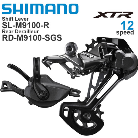 SHIMANO Grupo-palanca de cambios XTR M9100 para bicicleta de montaña, 1x12v, desviador trasero RD SGS, 12 velocidades ► Foto 1/3