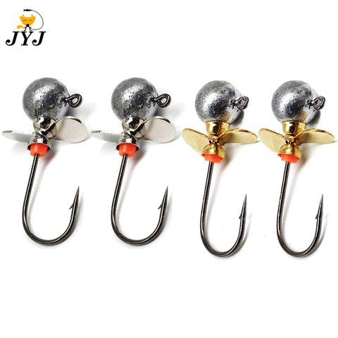 2 PSC Airscrew ganchos 5g 7g 8g 9g 10g 12g 14g de cabeza de plomo de la hélice gancho Jig pesca con cebo ganchos para suave señuelo de pesca ► Foto 1/6