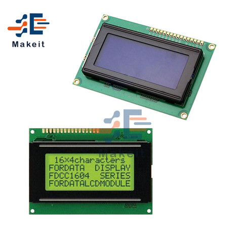 Módulo de pantalla LCD para Arduino, controlador de 16X4 caracteres, monitor de pantalla LCD, amarillo y azul, con retroiluminación LED, SPLC780 HD44780, 1604 ► Foto 1/6