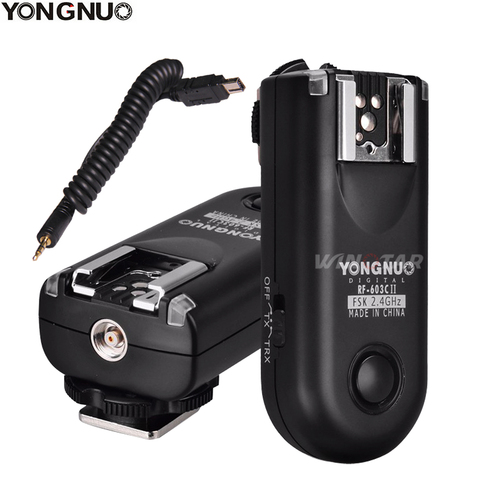 YONGNUO RF-603 II N3 Radio control remoto inalámbrico disparador de Flash para Nikon D750 D610 D600 D3300 D3200 D3100 D90 Df D7500 D7200 MC-DC2 ► Foto 1/5