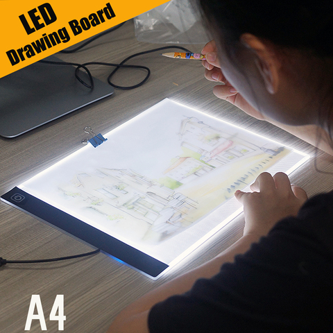 Almohadilla de luz LED A4 Ultra delgada, caja de luz para artista, tabla de trazo, tablero de dibujo, almohadilla de herramientas de bordado de pintura de diamante ► Foto 1/6