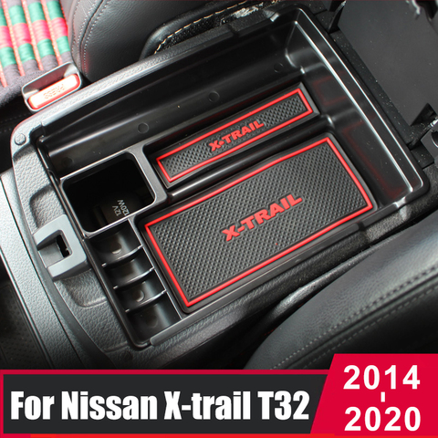 De plástico del coche de reposabrazos Centro de caja de almacenamiento contenedor de guante organizador caso para Nissan X-trail X rastro t32 2014-2022, 2022 ► Foto 1/6