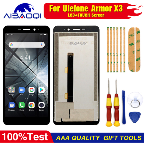 Pantalla táctil LCD Original para Ulefone Armor X3 Armor X5, piezas de repuesto, herramienta de desmontaje, adhesivo 3M, nueva ► Foto 1/6