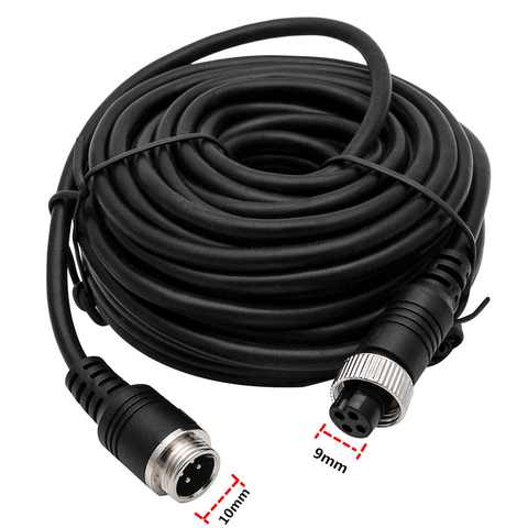 4 pin de aviación cámara cctv para vehículos impermeable cable de extensión fácil-Fit de 4-Pin de Cable de Video de camión trasero vista marcha ► Foto 1/6