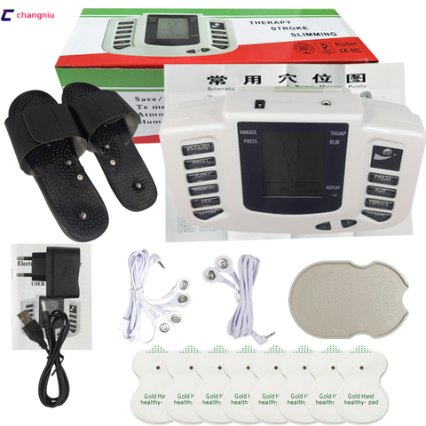 Jr-309 Hot nuevo estimulador eléctrico full Cuerpo relax terapia muscular masajeador, pulso decenas acupuntura con zapatilla terapia 8 almohadillas ► Foto 1/5