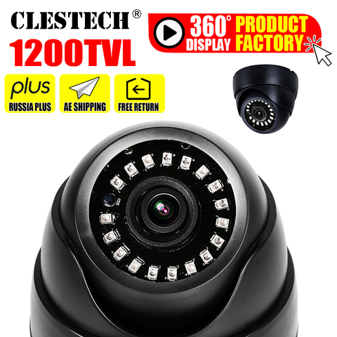 2022New 1/3cmos 1200TVL cctv Cámara impermeable IP66 de seguridad al aire libre IR-CUT láser led infrarrojos 30m noche visión, seguridad, vidicon ► Foto 1/6