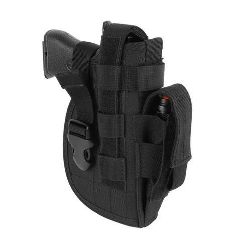 MOLLE-funda táctica para pistola de mano derecha, funda ajustable para Airsoft, caza, combate, pistolera cinturón cintura nailon ► Foto 1/5