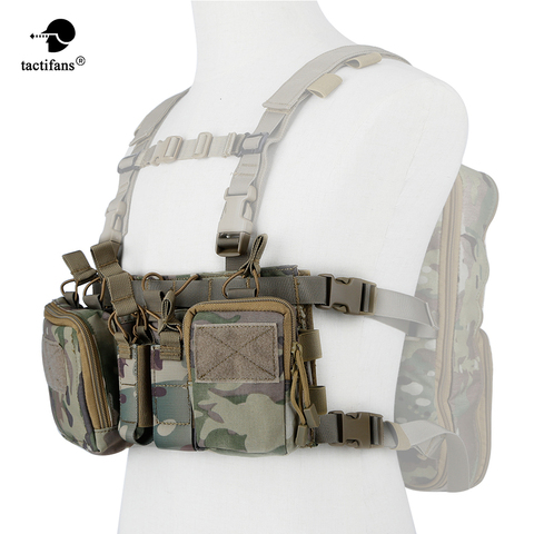 Ejército táctico chaleco portador armadura pecho Rig arnés Rifle pistola revista bolsa CRH equipo de caza accesorios 5,56 ► Foto 1/6