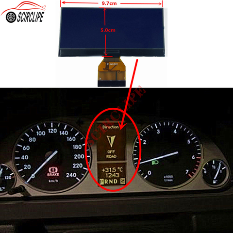 Pantalla LCD de grupo de instrumentos para coche, recambio de velocímetro digital de 7V o 8V para salpicadero, adecuado para Mercedes Benz Clase A y B, W169 y W245, códigos A1695400448 y 0263643242 ► Foto 1/6