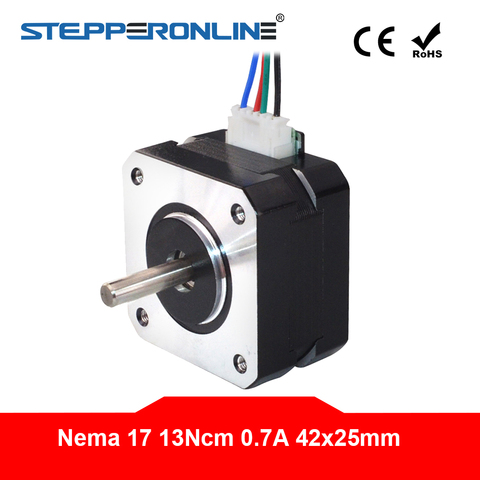 4-plomo Nema 17 Motor paso a paso 42 Motor Nema17 de Motor paso a paso 0.7A 25mm 13Ncm (18.4oz.in) 3D impresora Motor CNC Robot ► Foto 1/6