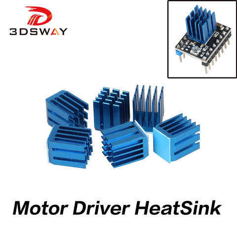 3DSWAY 4 unids/lote paso a paso módulo controlador de Motor disipadores de calor bloque de enfriamiento de disipador de calor para A4988 Módulo regulador 9*9*12mm azul ► Foto 1/6