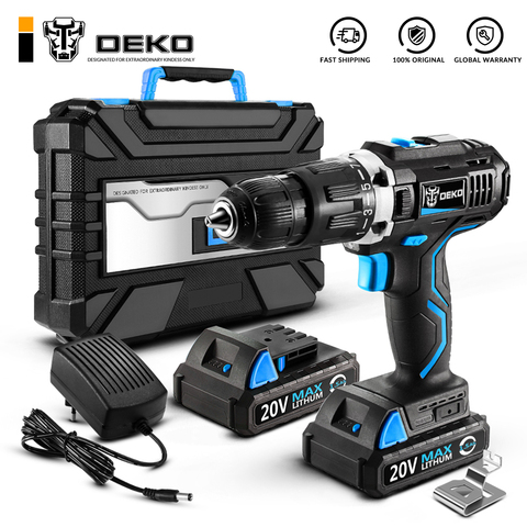 DEKO GCD20DU, 20V Max, batería de iones de litio para trabajo en casa DIY, Taladro Inalámbrico con batería, herramientas eléctricas, taladro eléctrico ► Foto 1/6