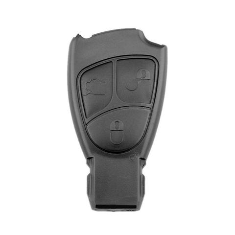 Carcasa de la llave a distancia del coche ABS, 3 botones, reemplazo de la carcasa de la llave para Mercedes Benz W203 W211 W204 negro ► Foto 1/6