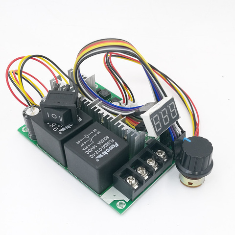 Pantalla digital DC10V ~ 55V, controlador de velocidad PWM, motor de CC hacia adelante y hacia atrás, entrada de 100% ajustable de 0 ~ Módulo regulador, 12V, 24V, 40a ► Foto 1/5