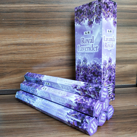 57 fragancias indio Royal Lavender palillos de incienso 20 unids/caja Fragancia casera Stick aroma Artificial quemado para la sala de Yoga saludable ► Foto 1/6