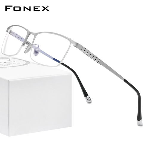 FONEX gafas de titanio de bastidor hombres Plaza gafas 2022 nuevo hombre medio óptico miopía marcos para anteojos de prescripción 85640 ► Foto 1/6