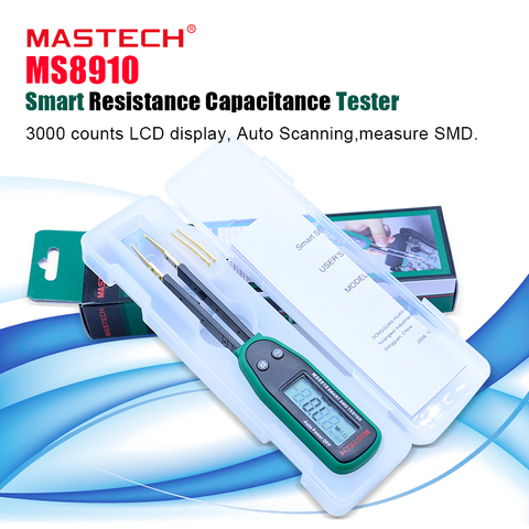 MASTECH-Medidor de capacitancia Original, MS8910 multímetro, pantalla LCD de 3000 recuentos, escaneo automático, rango automático ► Foto 1/6