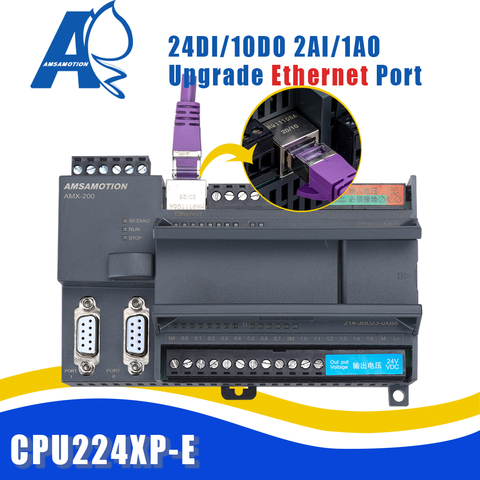 CPU224XP-E Ethernet PLC programable, controlador lógico de reemplazo Siemens 214-3BD23/3AD23 220V para Transistor de relé de S7-200 win cc ► Foto 1/6