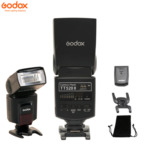 Godox-Flash de cámara Thinklite TT520II, con señal inalámbrica incorporada de 433MHz para cámaras Canon, Nikon, Pentax, Sony, Fuji, Olympus, DSLR ► Foto 1/6