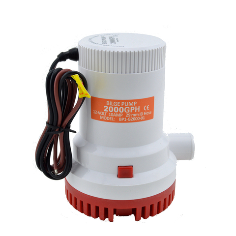 Bomba de sentina de agua sumergible, 12V, 24V, 2000GPH, utilizado para barco, coche, yate, Kayak, regla ► Foto 1/6