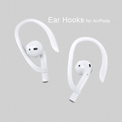 1 par de silicona suave TPU de protección Earhooks Anti-perdido gancho de oreja titular auricular titular auriculares soporte para los AirPods de Apple Pro aire cápsulas 1 2 accesorio ► Foto 1/6