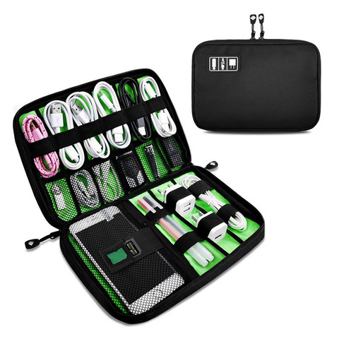 Sistema organizador de cables de viaje para actividades al aire libre, estuche de líneas de datos, mochila, bolsas tácticas, dispositivos digitales, portátil, nuevo ► Foto 1/6