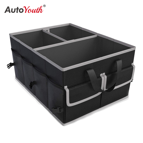 AUTOYOUTH-Bolsa de acabado para maletero de coche, contenedor de almacenamiento plegable para herramientas, portátil, multifuncional, para almacenar restos, ahorro de espacio interior ► Foto 1/4