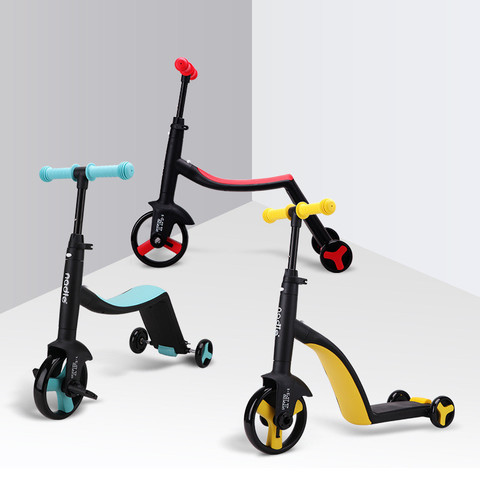 Niños Scooter triciclo bebé 3 en 1 bicicleta de equilibrio en juguetes para niños de 2 a 5 años para aprender a andar Scooter juguetes para chico ► Foto 1/6