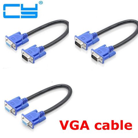 Cable corto VGA macho a maltrenzado, 30cm, 50cm, de gran calidad, HDTV, ordenador, Tv, señal de Tv, 0,3 m/0,5 m ► Foto 1/4