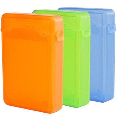 Funda de almacenamiento de 3,5 pulgadas para SATA, unidad de disco duro HDD, protección a prueba de polvo, color naranja y verde ► Foto 1/6