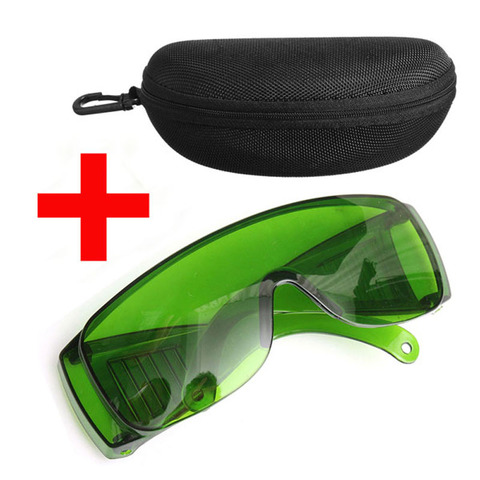 Gafas de seguridad con protección de luz láser, gafas de seguridad OD + 4 con caja de seguridad para el trabajo, 340-1250NM, verde IPL ► Foto 1/5