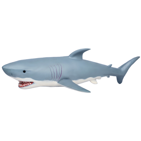Animales Marinos de gran tamaño, tiburón blanco suave y grande, modelo de tiburón grande figuras de acción, juguetes educativos realistas para niños, regalo ► Foto 1/5