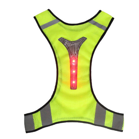 Chaqueta reflectante LED para correr de noche seguridad en ciclismo, chaleco de advertencia de alta visibilidad ► Foto 1/6