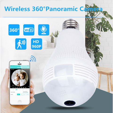 Bombilla de luz LED HD mini cámara IP wifi P2P infrarroja detección de movimiento cámara de vigilancia de Video y sonido de SQ11 Cam ► Foto 1/6