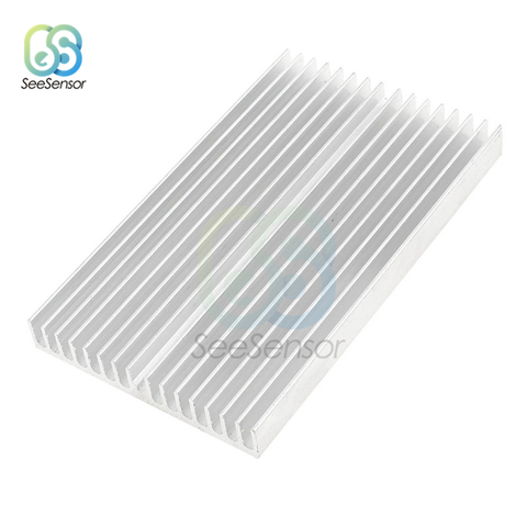 Disipador de calor de aluminio, disipador de calor para LED extruido, electrónico, enfriamiento por disipación de calor, 100x60x10mm ► Foto 1/3