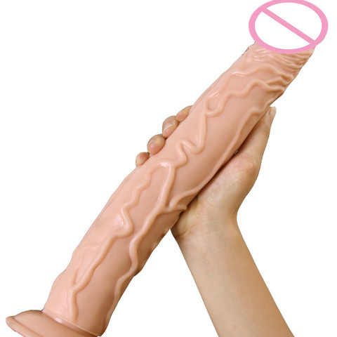 Dildo largo negro de la promoción de la fábrica dildo realista grande de la succión de la taza de strapon dildo para las mujeres caballo grande suave ► Foto 1/6