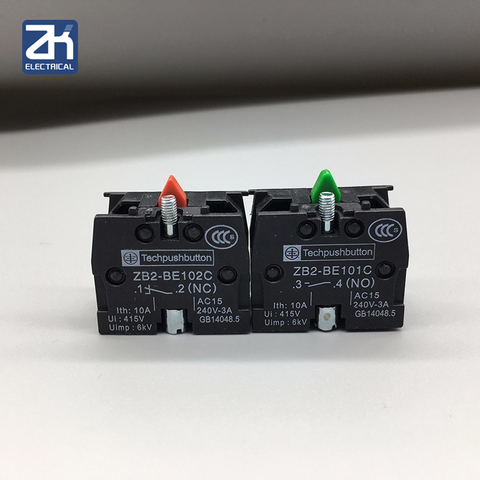 Uds XB2 interruptor de botón de empuje ZB2BE102C(NC) de ZB2-BE101C (NO) ► Foto 1/5