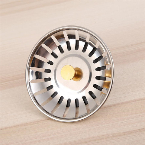 Filtro para desagüe de fregadero de cocina, cubierta de acero inoxidable para lavabo de baño, trampa para el pelo, tapón de desecho, filtrador para fregadero, nuevo ► Foto 1/6