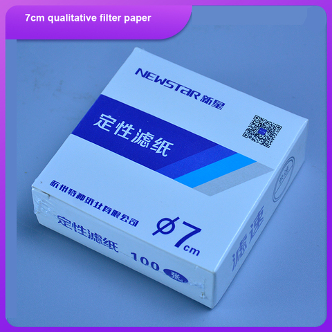 100 Uds 7cm laboratorio papel de filtro cualitativo rápido/Medio/velocidad lenta de embudo de papel de filtro ► Foto 1/2