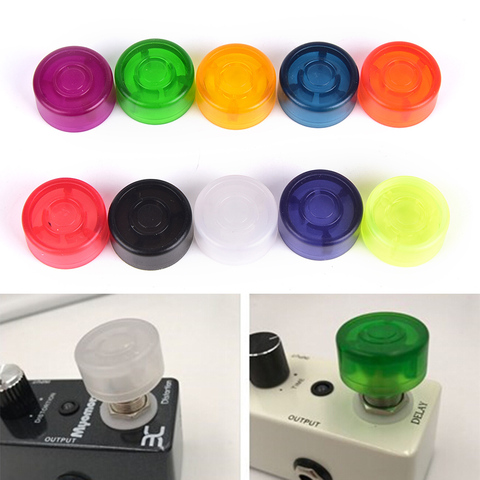 10 piezas Pedal efecto guitarra tapa de uñas Color caramelo interruptor de pie perilla de plástico paragolpes accesorios del Protector del interruptor de pie ► Foto 1/6