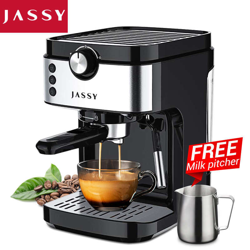 Máquina de café con espumador de leche, cafetera de grano a taza, máquina  de espresso semiautomática para el hogar, máquina de espresso integrada